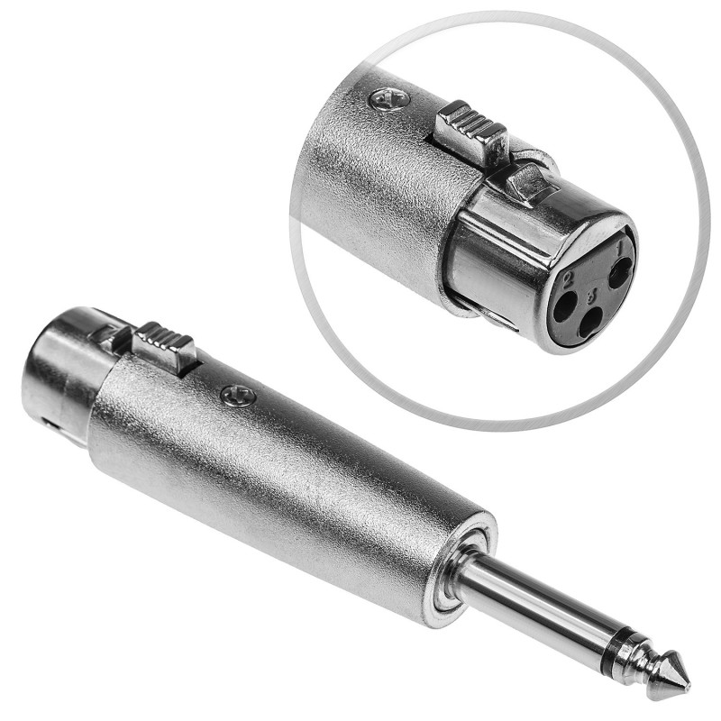 Wtyk Jack 6,3 - gniazdo mikrofonowy XLR 3p