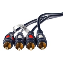 Przewód 2x RCA - 2x RCA łezka